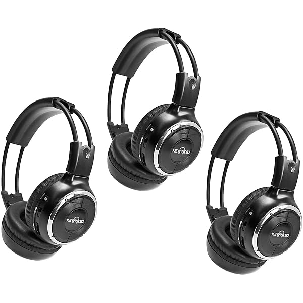 Over item handling ☆ Black Wireless Stereo Car DVD Headphones 900306