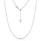 14k White Gold Adjustable Wheat Chain 
