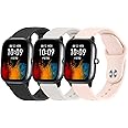 Vanjua Bands Compatible with Amazfit GTS 4 / GTS 4 Mini / GTS 3 / GTS 2 / GTS 2e / GTS 2 mini / GTS, 3 PACK 20mm Quick Release Soft Silicone Sport Replacement Watch Strap for Amazfit Bip 3 / Bip 3 Pro / Bip U Pro / Bip / Bip Lite / Bip S / Bip S lite / Bip U Smart Watch Women Men