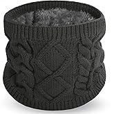 Wandx Kids Neck Warmer Winter Knitted Neck Gaiters for Boys Girls Child Warm Fleece Lined Face Cover for Cold Weather