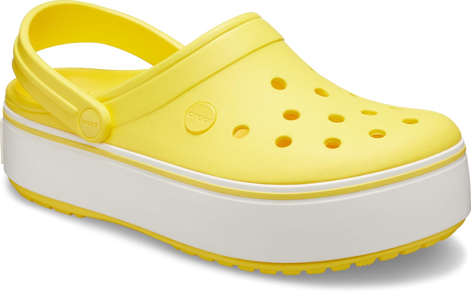 platform crocs yellow