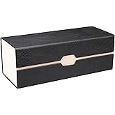 LifeArt Eyeglass Case Hard Shell, Portable Sunglass Case, Fashionable PU Leather Eyeglass Case, Lightweight