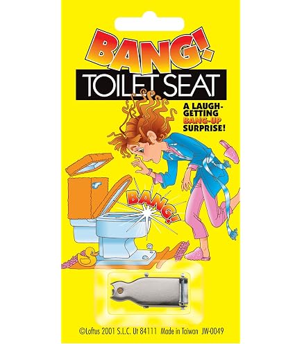 Toilet Seat Water Gun Prank - 2 Pack Funny Bathroom Gag & Practical Joke