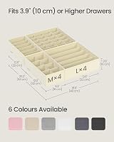 SONGMICS Set of 8 Underwear Drawer Organisers Sand Beige RUS008M01 view 2