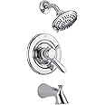 Delta Faucet Lahara 17 Series Dual-Function Tub and Shower Trim Kit with 5-Spray Touch-Clean Shower Head, Chrome T17438 (Valve Not Included)