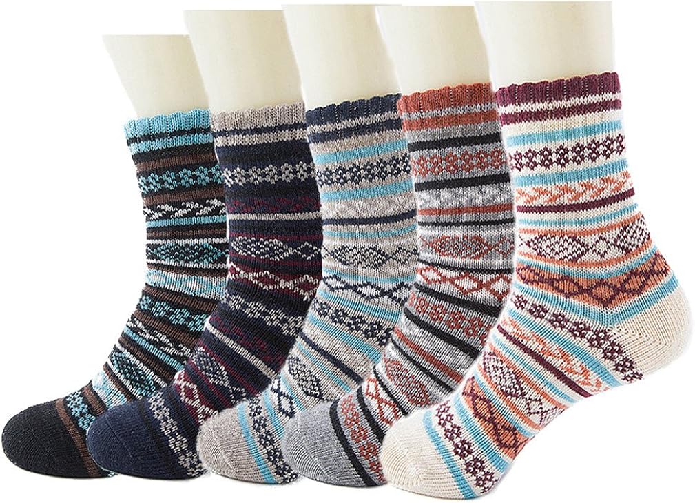 5-Paar Männer Socken Set - Bunte Baumwollsocken In Geschenkbox, Größe 40-45