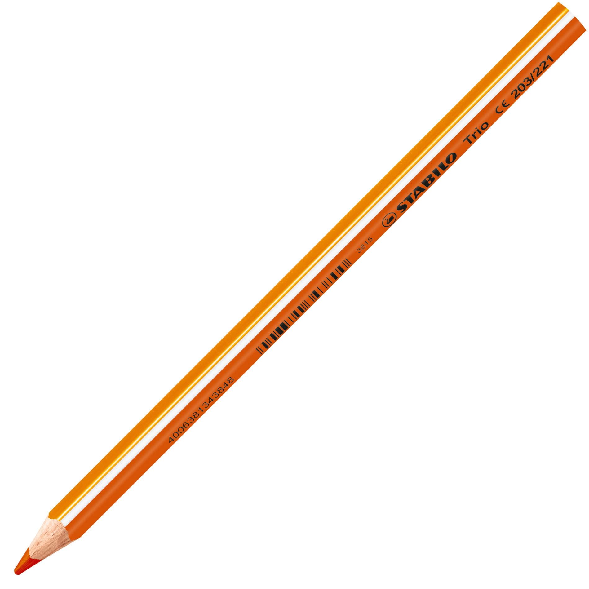 STABILO Trio Thick Triangular Colouring Pencil, Single Pencil, Orange