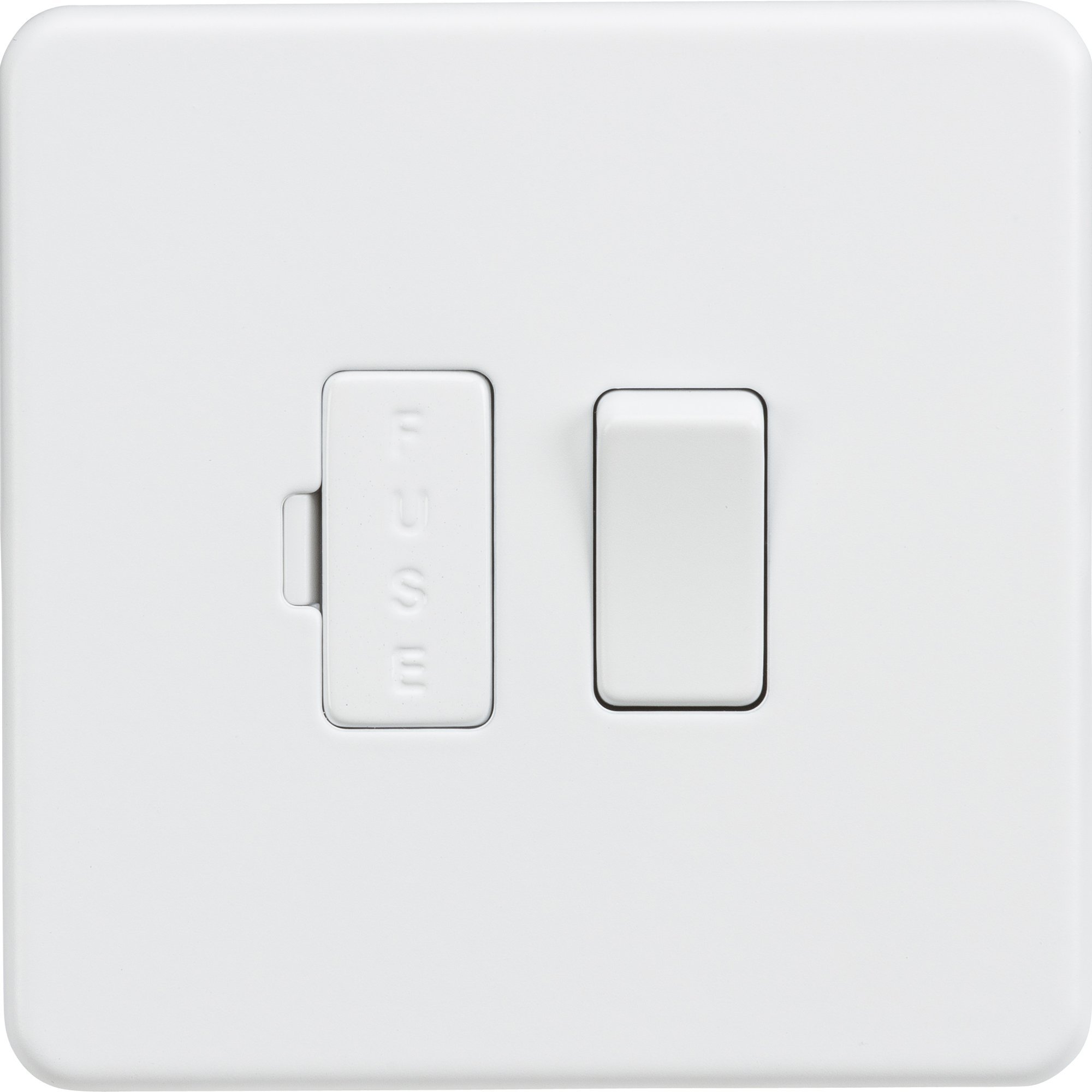 Knightsbridge SF6300MW Screwless 13A Switched Fused spur Unit-Matt White