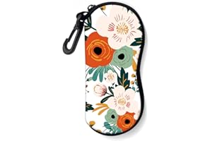 ZAXMEY Sunglasses Soft Case with Carabiner Ultra Light Neoprene Zipper Glasses Case