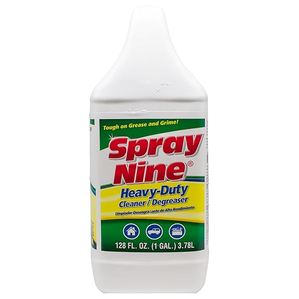 SPRAY NINE 26801 HEAVY DUTY CLEANER, DEGREASER & DISINFECTANT FOR HOME, YARD EQUIPMENT, AUTOMOTIVE & MORE – REFILL FOR SPRAY BOTTLE 1 GALLON (PACK OF 1)