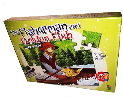 NILSEA, CJE The Fisherman and Golden Fish Story Puzzle, Story in Three Parts with 120 Pcs Puzzles | Educational Puzzle Games | Perfect Gift for Kids