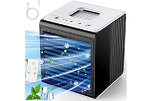 CENSTECH 3-IN-1 Personal Air Conditioner with Remote, 3 Speeds Portable Small Air Conditioner, Large Capacity Tank with Top Splash-Proof Design, USB Powered Mini Air Conditioner for Room, Camping