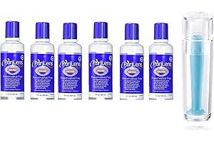 JT HOME - PuriLens Preservative Free 4 oz Saline Solution - Pack of 6 - with Hard Contact Lense Remover Tool for RGP and Scleral Lenses Plunger Suction Cup