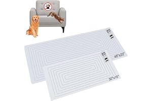 SEERWAY Scat Pet Shock Mat 2 Pieces in Different Size, Shock Pads for Dogs and Cats Training Indoor, Electric Repellent Mat Keeps Pets Off Couch, Sofa, Countertop, 3 Modes