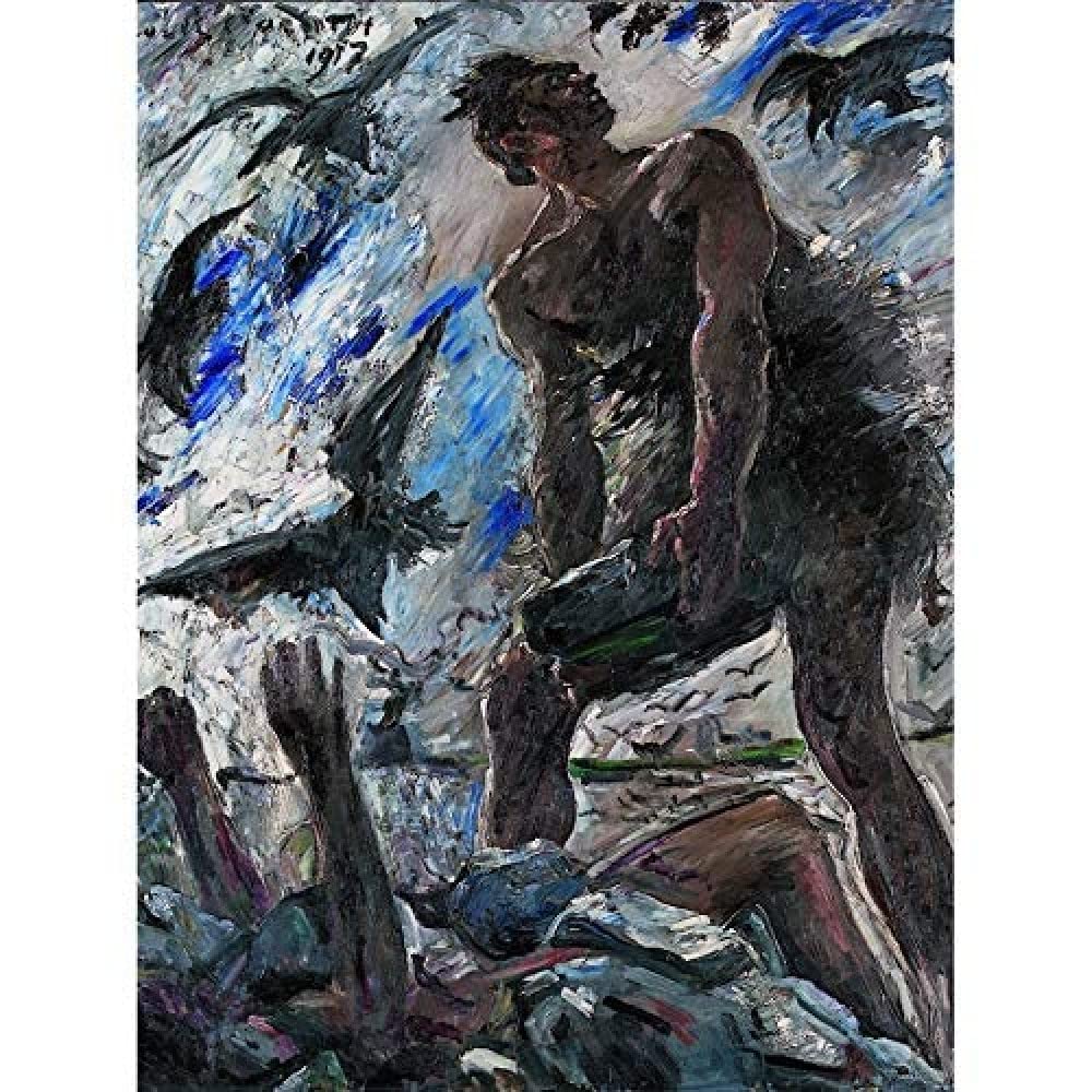 Lovis Corinth Cain Abel Biblical Painting Art Print Canvas Premium Wall Decor Poster Mural