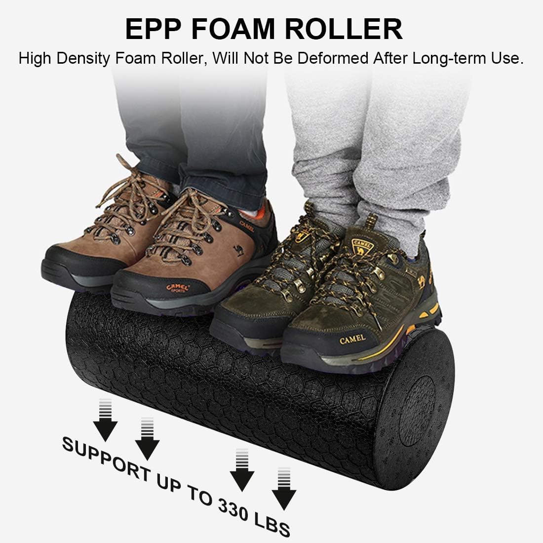 Adkwse 2-in-1 Foam Rollers with Storage Bags Extra Firm High Density Exercise Yoga Roller for Physical Therapy & Exercise, Back Stretching, Muscles Deep Tissue Massage: Health & Personal Care