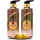 Marula Oil Shampoo and Conditioner Sets,Color Safe Ultra Moisture Sulfate Free Shampoo Conditioner Pack for All Hair Types, Moisturizing,Smoothing, Locks Moisture, Natural Repair, Pump Bottle