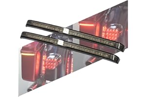 HCmotorku LED Saddlebag Tail Light Running Brake Sequential Turn Signal Lamp Fit for Harley Touring Road King Road Gilde Street Gilde Electra Glide Ultra Limited CVO 2014-2023 (Smoked Lens)