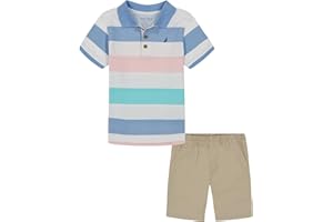 Nautica Sets (KHQ) Boys Nautica 2 Piece Polo Woven Short Set