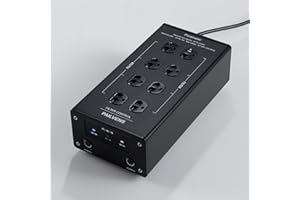 Pailvens AC Power Filter Power Conditioner with LED Screen Display, Power Purifier 8 Outlet Metal Surge Protector, Sound Filter/Noise Reducer for HiFi Audio CD DVD Player, Black