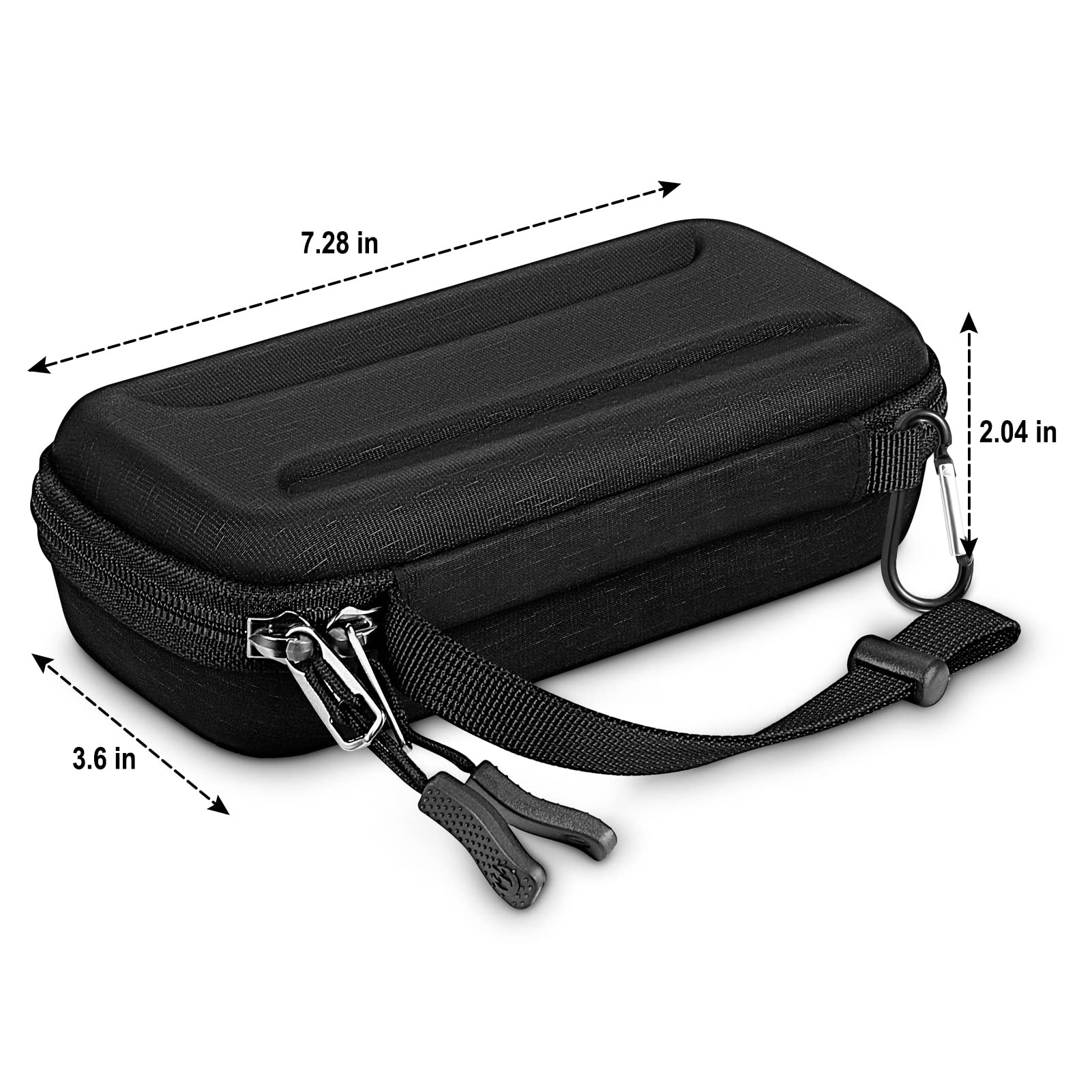 SITHON Hard Shell Travel Case for RODE Microphone Wireless Go 2 / II Dual Channel Compact Digital Wireless Microphone System, Portable Storage Carrying Case with Hand Strap, Carabiner (Case Only)