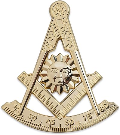 Amazon Masonic Past Masterゴールド車オートエンブレム 3 Tall エンブレム 車 バイク