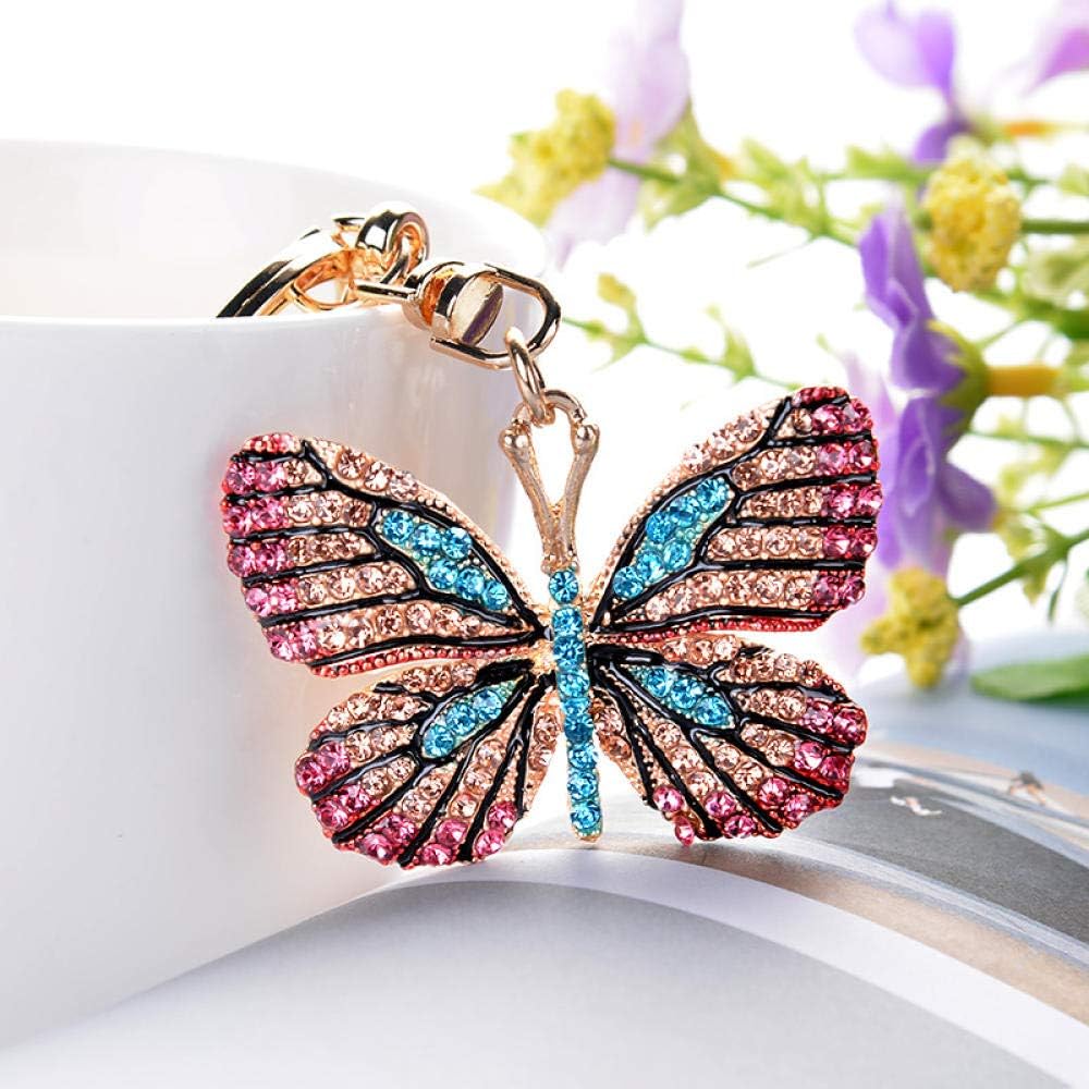 Trendy Ornament Butterfly Keychain Glitter Rhinestone Keychain
