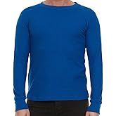 JMR Men’s Thermal Shirt Long Sleeve - Heavyweight 100% Cotton Waffle Weave Top