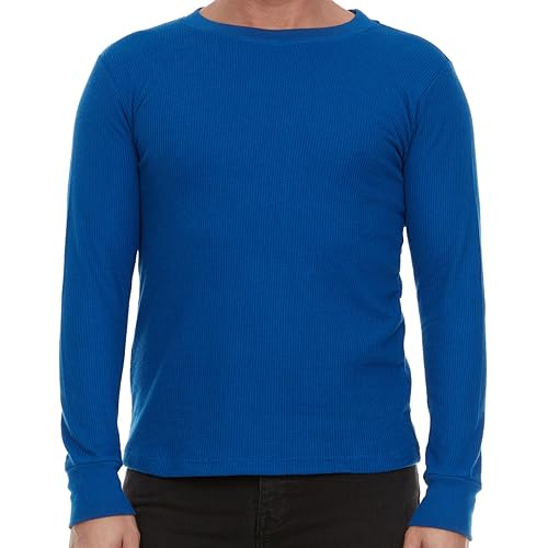 JMR Men's Thermal Shirt Heavy Weight Long Sleeve Waffle Crew Neck