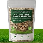 Natural & Non-GMO Pet Grass Seed Blend – 1/2 lb (8 oz / 227 g) | Rye, Wheat, Barley & Oat Mix | Ideal Refill for Indoor Pet G