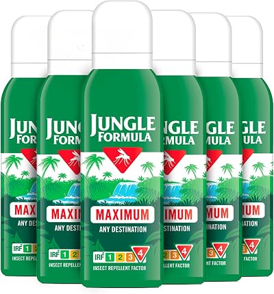 Jungle Formula Maximum Repellent Aerosol 125ml Bundle (6 x 125ml) DEET 50%