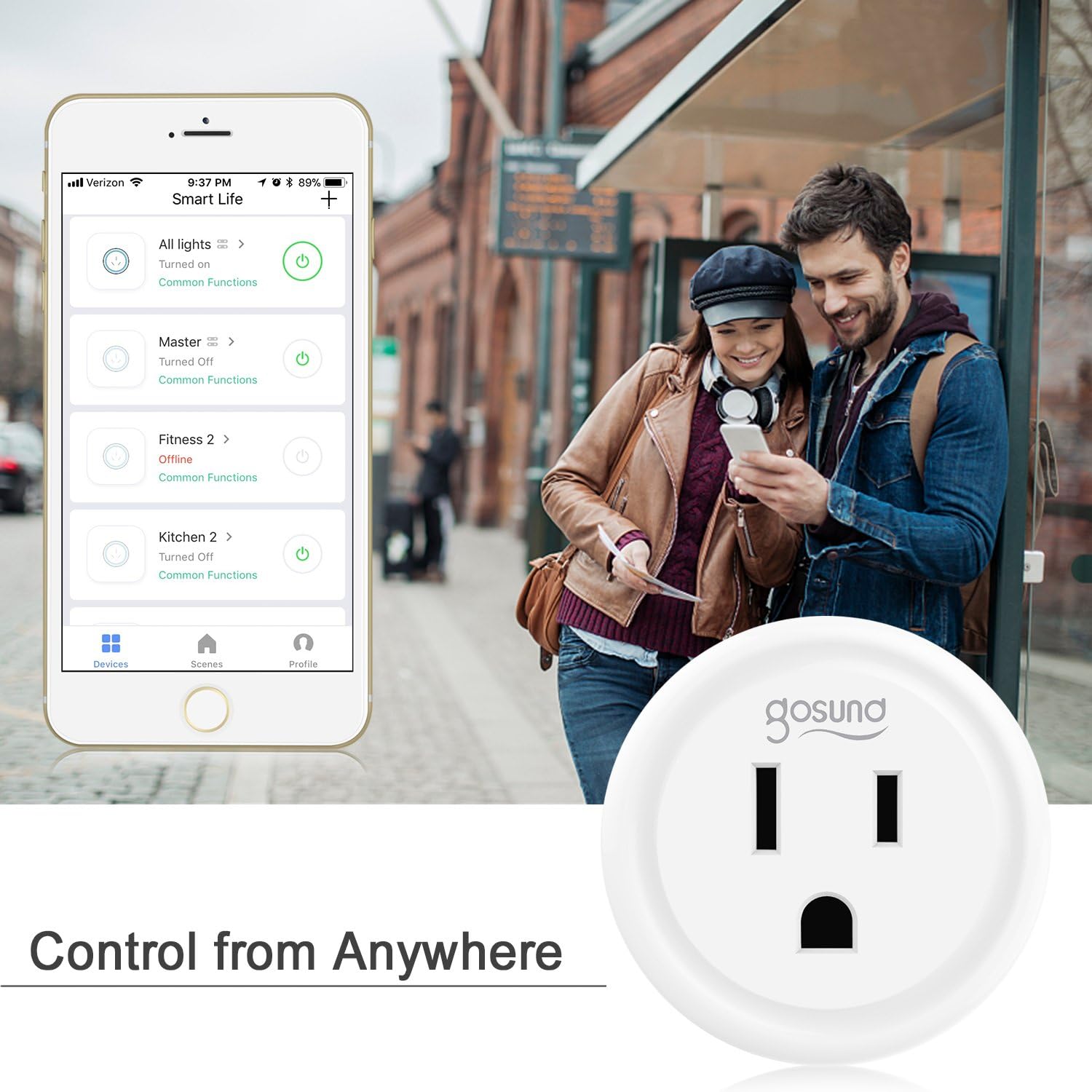 Mini Smart Plug Gosund WiFi Outlet Works with Alexa Google Assistant, No Hub Required, ETL and FCC Listed Only 2.4GHz WiFi Enabled Remote Control WiFi Smart Socket - - 