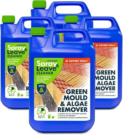 Jarder Spray & Leave 4 x 5 Litre Concentrate Cleaner 20L Green Mould