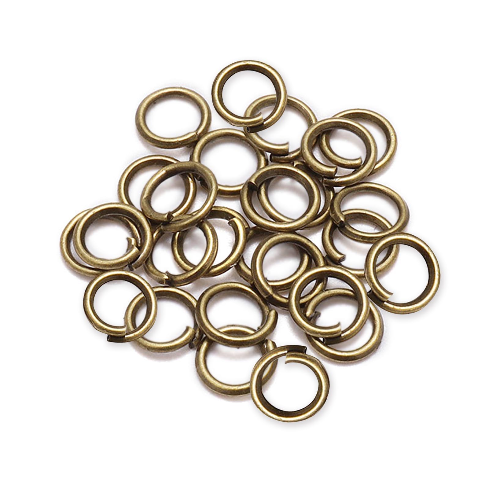 6mm Open Jump Rings, Metal Jewellery Making Findings Connector Rings, Bronze