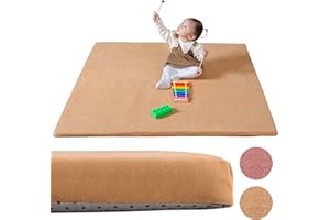 Primica Padded Play Mat for Baby - Large Soft Foam Mat for Floor with Plush Fabric - Safe, Comfortable & Durable Playmat for Babies & Toddlers - Easy to Clean