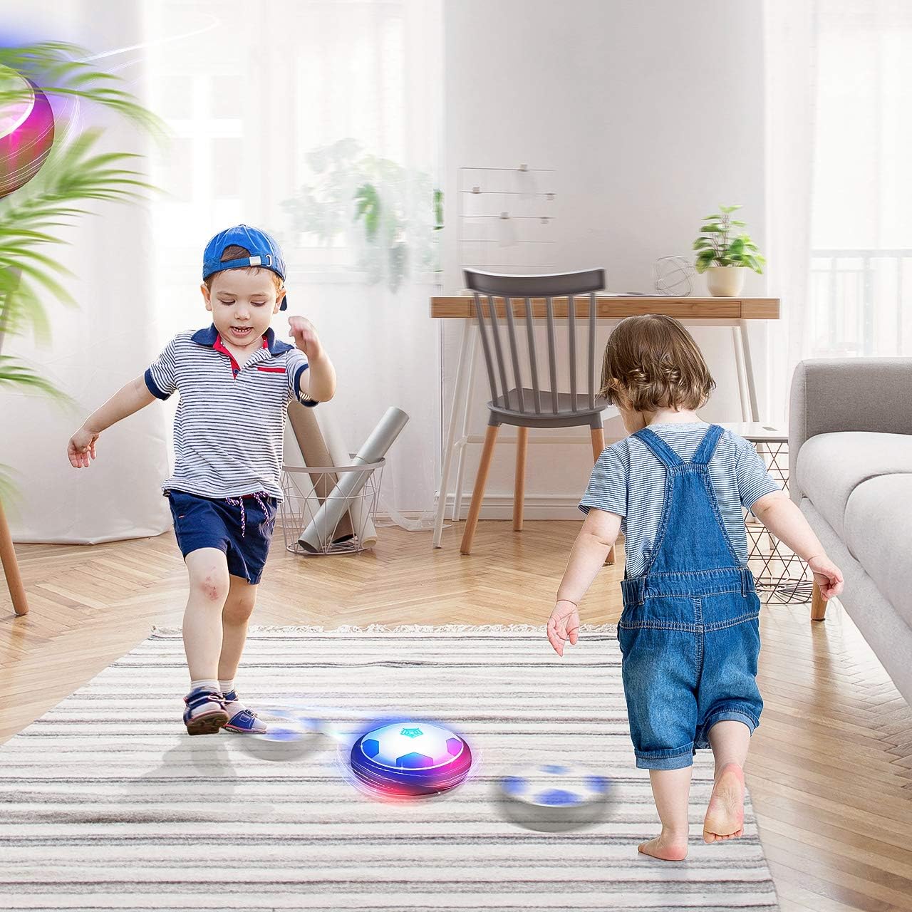 ATOPDREAM Cool Toys for 3-12 Year Old Boys, Hover Soccer Ball Indoor Kids Toys Floating Air Power Training Ball for Boys Age 3-12 Great Gift for Birthday Halloween Christmas, Blue: Toys & Games
