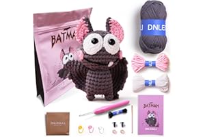 DNLEGULI Crochet Kit for Beginners - DIY Mini Crochet Kit for Adults - Crochet Animal Kit with Step-by-Step Video Tutorials - Knitting Starter Kit and Beginner Crochet Supplies