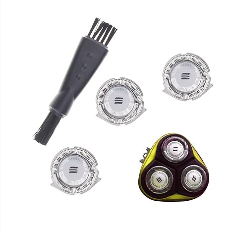 3tlg HQ8 Ersatz Scherkopf für Philips Rasierer mit Bürsten