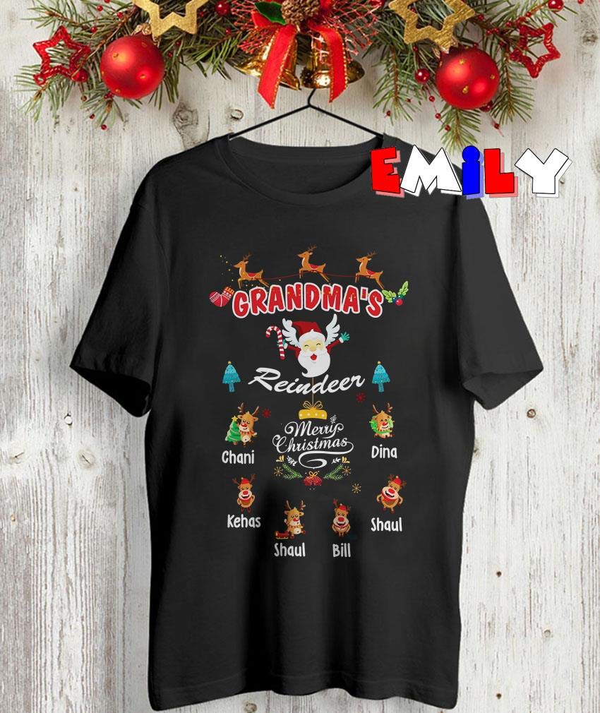 Emily Apparel Grandma's Reindeers Merry Christmas Shirt