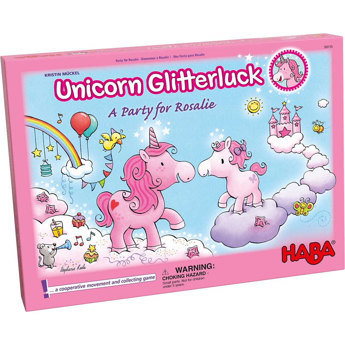 HABA 303155 "A Party for Rosalie" Unicorn Glitter Luck Game