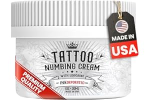 INKorporated Painless Tattoo Numbing Cream - Extra Strength Numbing Cream For Tattoos, Waxing, Microblading - Topical Anesthetic Cream That Works Fast, Long-Lasting - 1 oz (30 mL)