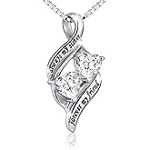 925 Sterling Silver Always My Sister & Daughter Mother Forever My Friend Love Heart Necklace for Women & Mother Gift