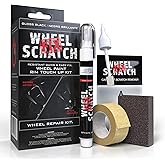 Wheel Scratch Fix® Gloss Black Touch Up Paint for Cars - DIY Alloy Wheel Repair Kit, Curb Rash Remover with Fast-Drying Pen - Long-Lasting OEM Finish Car Rim Paint for Scuffs and Chips at Home (Gloss Black)