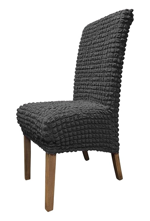 SCHEFFLER-Home Julia Stuhlhussen 2 Stück, Stretch-Hussen Stuhl-Bezug bi-elastische Schutz-Husse, Abdeckung mit Gummiband, Sit