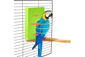 GIFANK Bird Heater for Cage Bird Perch Stand Warmer Snuggle Up for African Grey, Parakeets, Parrots, Small Birds 12V 3.3"x6"