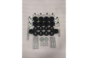 KELINER KF04058BK Body Cab Bushing Kit Compatible with Ford 1999-2007Super Duty F250 F350,Body Mount Bushing Kit,Polyurethane Body Cab Mounts & Steel Sleeves & Hardware (Black)