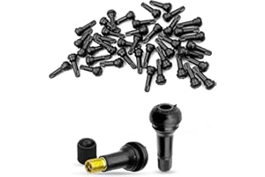 100PCS Car TR413 Tire Valve Stems, for 0.453 Inch Rim Holes, Black Standard Length Replacement Tool, Anti-Rust Snap-in Automo