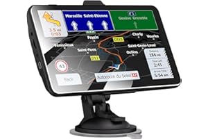 LONGRUF GPS Navigator for Car, Latest 2025 Map 7-inch Touch Screen 16GB GPS Navigation System,Truck GPS Navigation System,Voice Guidance and Speed Camera Warning GPS,Provides Lifetime Live Map Updates