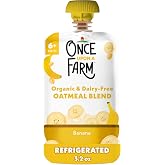 Once Upon A Farm Baby Oatmeal Blend Pouch, Banana 3.2oz