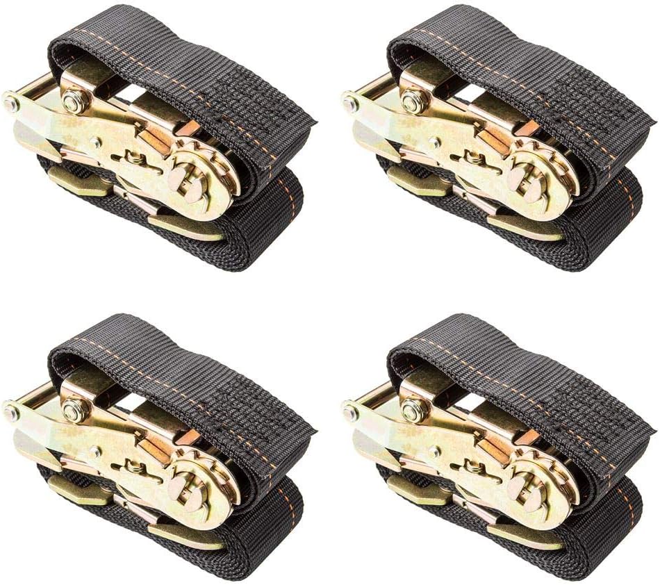 DRC Exclusive4-Piece Snap Hook End Ratchet Cargo Tie-Down Kit (72" L x 2" W)